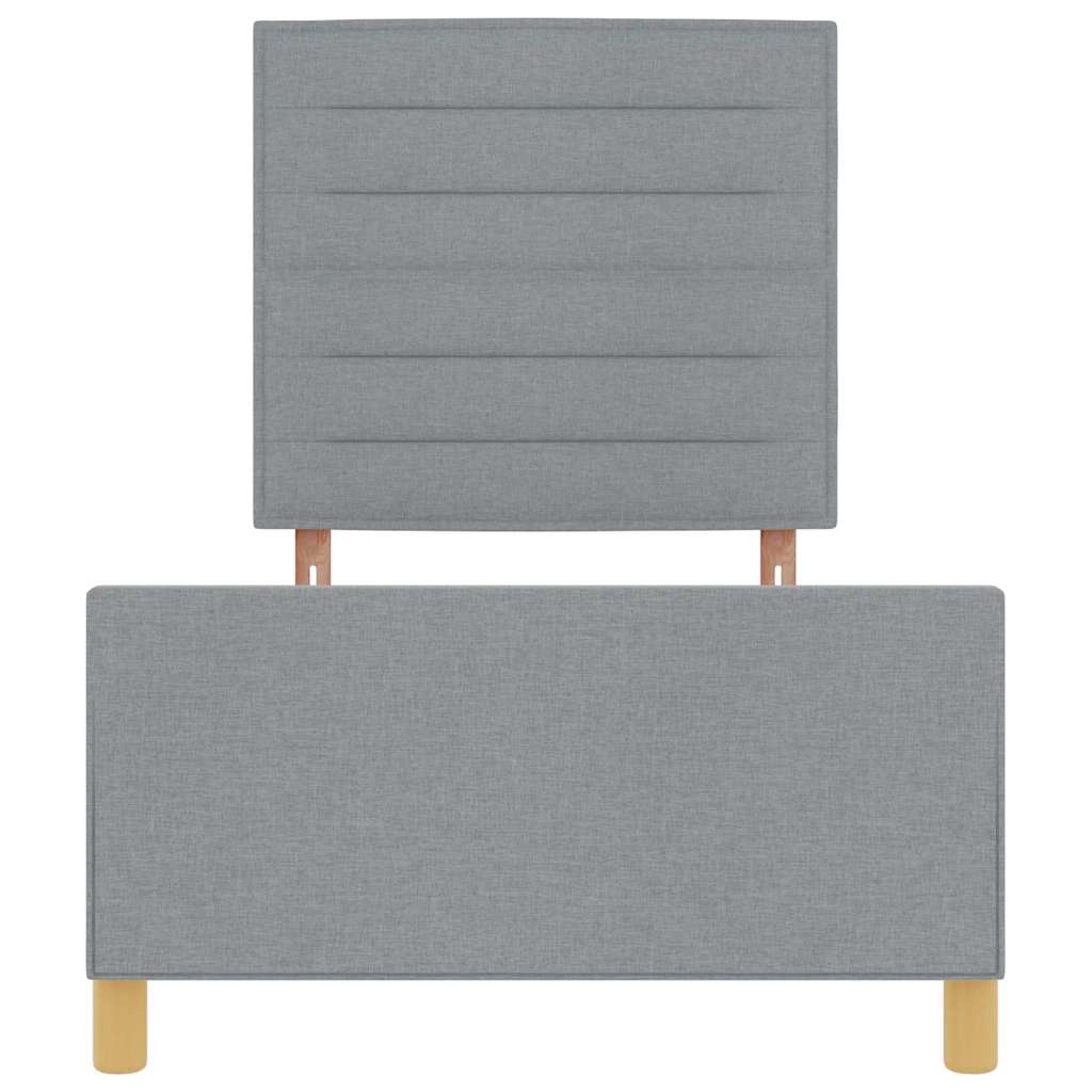 Struttura del letto Grigio chiaro 100 x 200 cm Tessuto | homemem39
