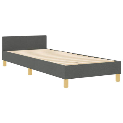 Struttura del letto Grigio scuro 100 x 200 cm Tessuto | homemem39