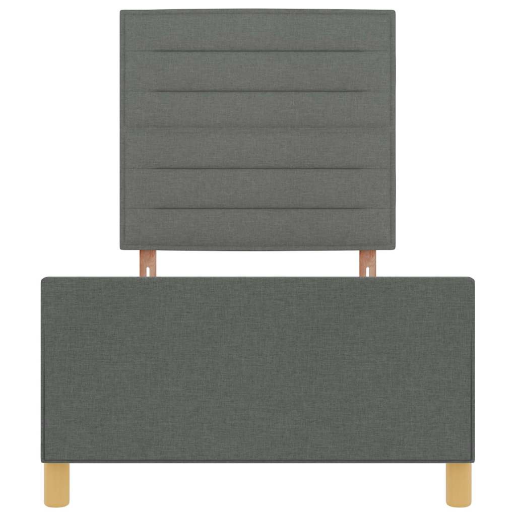 Struttura del letto Grigio scuro 100 x 200 cm Tessuto | homemem39