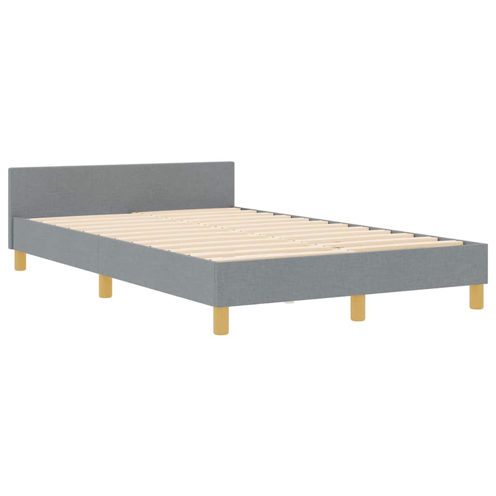 Struttura del letto Grigio chiaro 120 x 190 cm Tessuto | homemem39