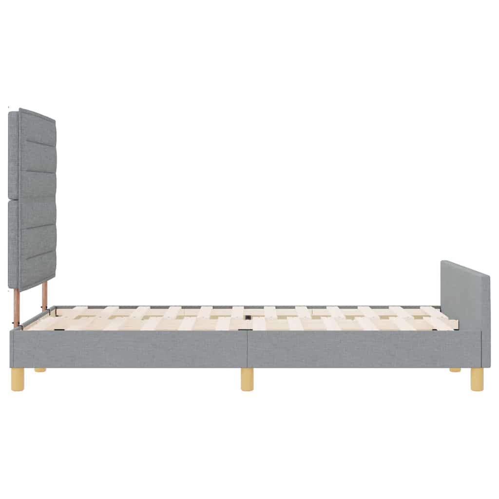 Struttura del letto Grigio chiaro 120 x 190 cm Tessuto | homemem39