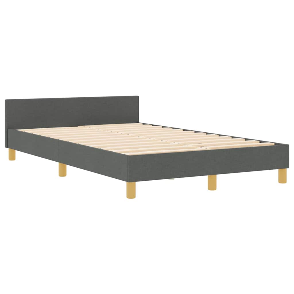 Struttura del letto Grigio scuro 120 x 190 cm Tessuto | homemem39
