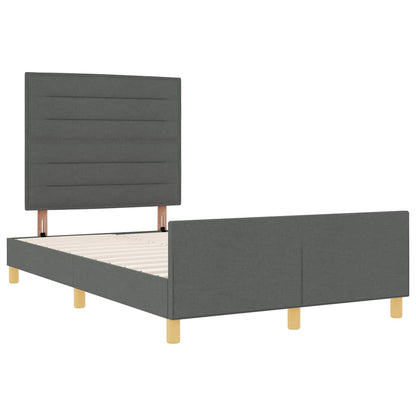 Struttura del letto Grigio scuro 120 x 190 cm Tessuto | homemem39