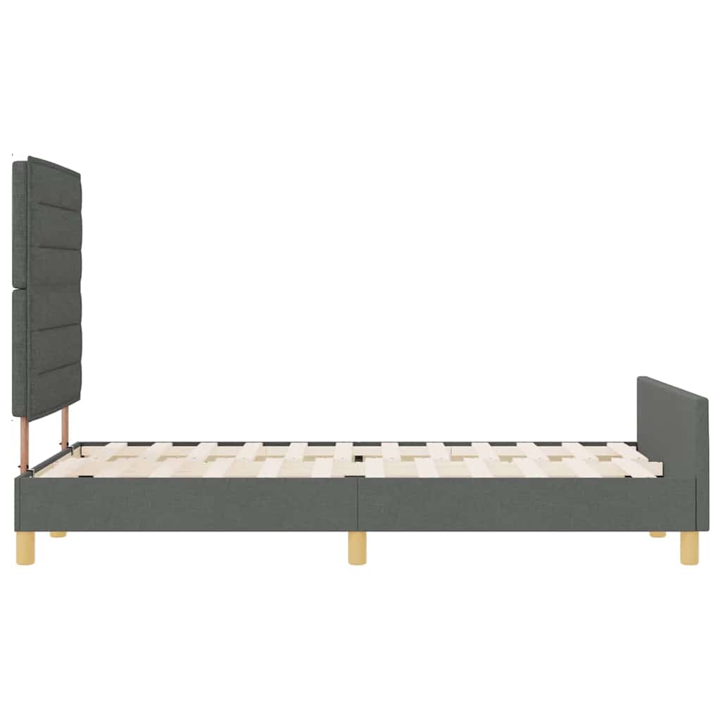 Struttura del letto Grigio scuro 120 x 190 cm Tessuto | homemem39