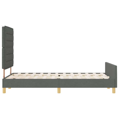 Struttura del letto Grigio scuro 120 x 190 cm Tessuto | homemem39