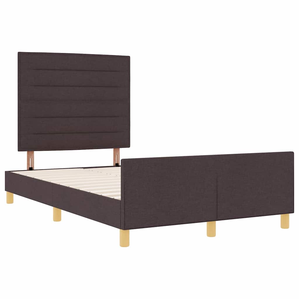 Struttura del letto Marrone scuro 120 x 190 cm Tessuto | homemem39