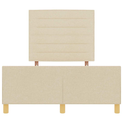 Struttura del letto con testiera Crema 120 x 190 cm Tessuto | homemem39