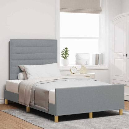 Struttura del letto Grigio chiaro 120 x 200 cm Tessuto | homemem39