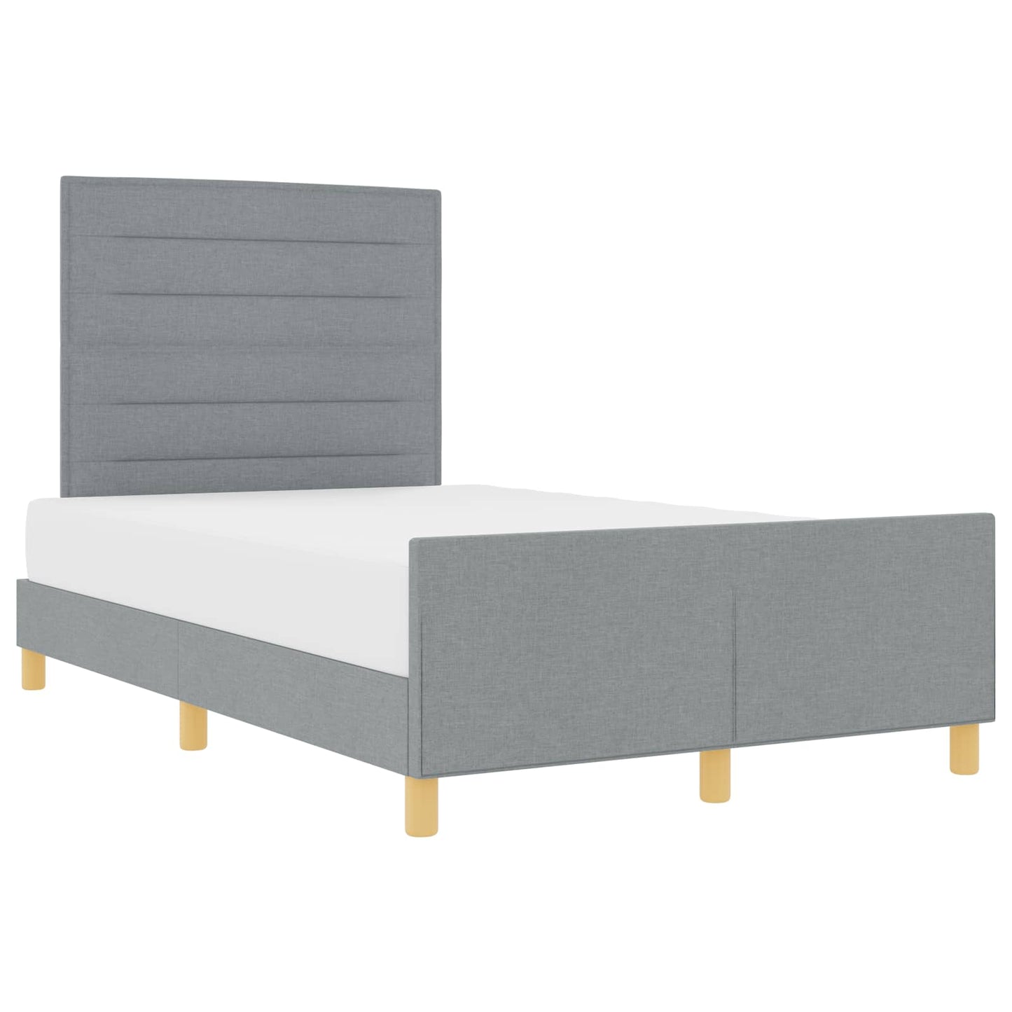 Struttura del letto Grigio chiaro 120 x 200 cm Tessuto | homemem39