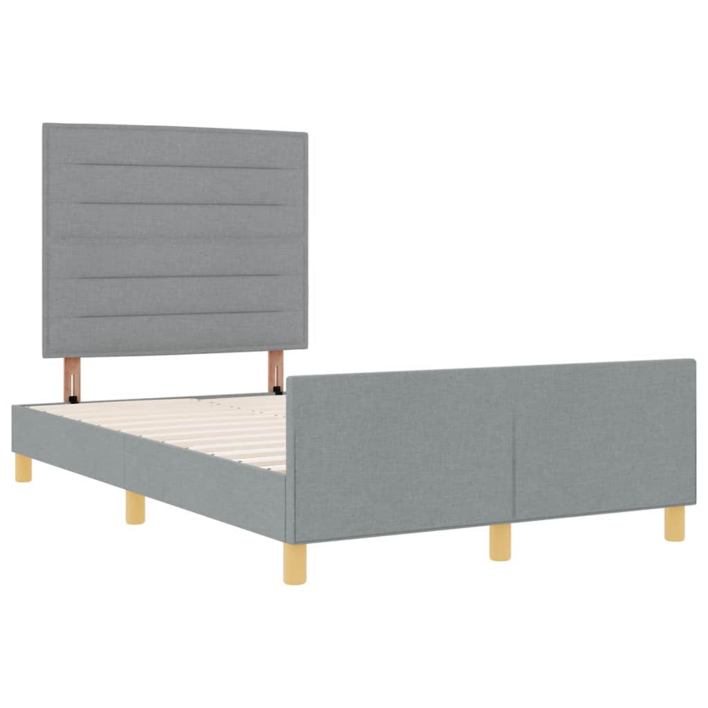 Struttura del letto Grigio chiaro 120 x 200 cm Tessuto | homemem39