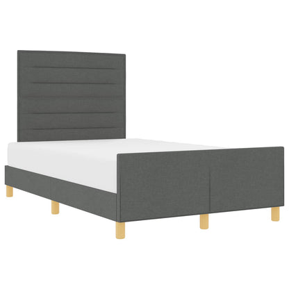 Struttura del letto Grigio scuro 120 x 200 cm Tessuto | homemem39