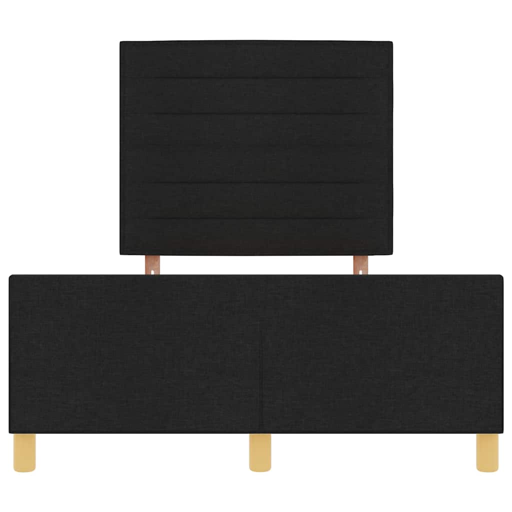 Struttura del letto con testiera Nero 120 x 200 cm Tessuto - homemem39