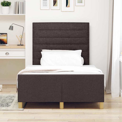Struttura del letto Marrone scuro 120 x 200 cm Tessuto | homemem39
