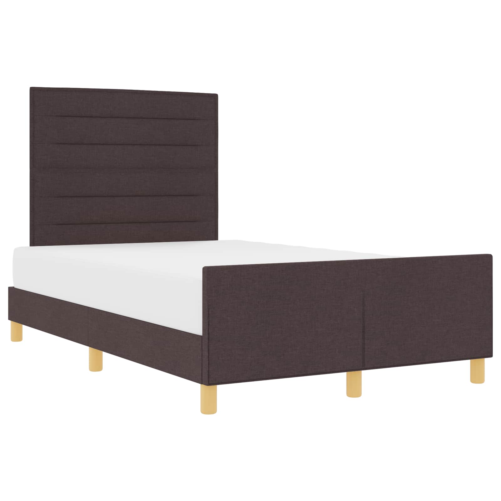 Struttura del letto Marrone scuro 120 x 200 cm Tessuto | homemem39