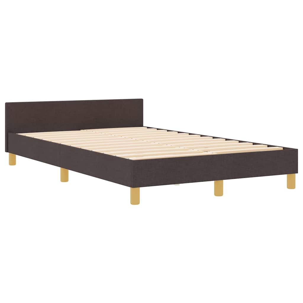 Struttura del letto Marrone scuro 120 x 200 cm Tessuto | homemem39
