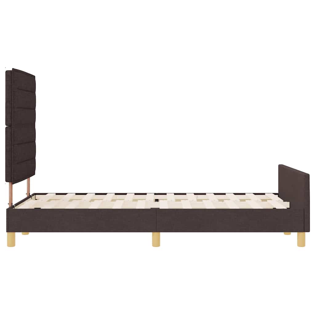 Struttura del letto Marrone scuro 120 x 200 cm Tessuto | homemem39