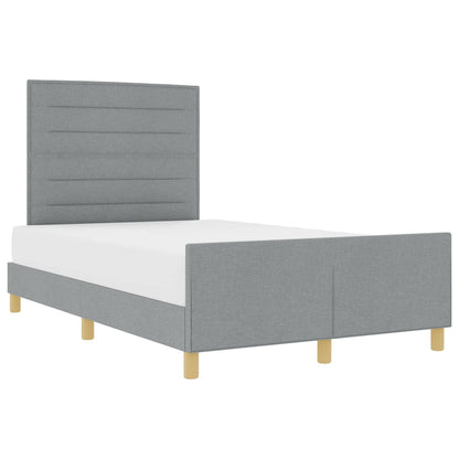 Struttura del letto Grigio chiaro 140 x 190 cm Tessuto | homemem39