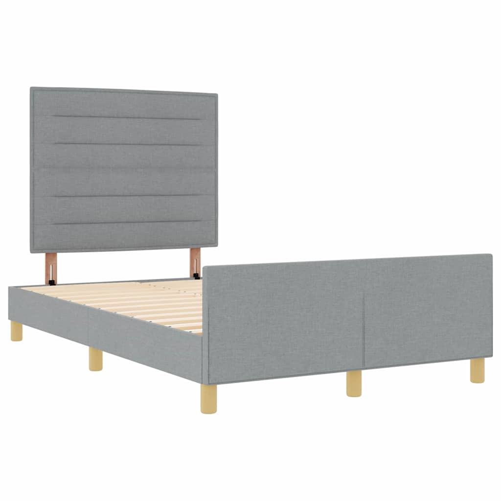 Struttura del letto Grigio chiaro 140 x 190 cm Tessuto | homemem39