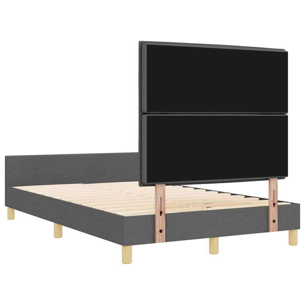 Struttura del letto Grigio scuro 140 x 190 cm Tessuto | homemem39