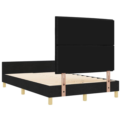Struttura del letto con testiera Nero 140 x 190 cm Tessuto | homemem39