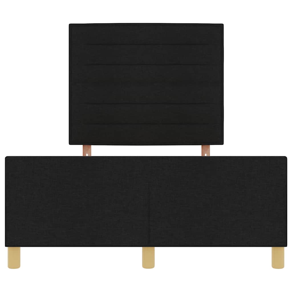 Struttura del letto con testiera Nero 140 x 190 cm Tessuto | homemem39
