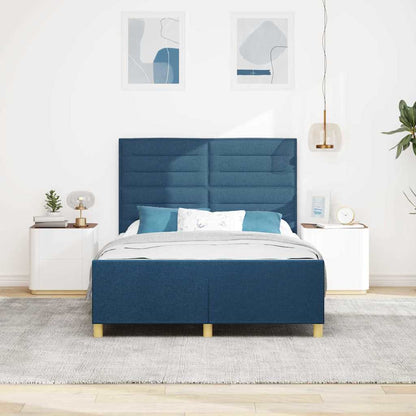 Struttura del letto con testiera Blu 140 x 190 cm Tessuto | homemem39