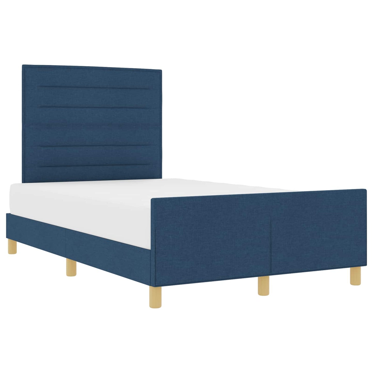 Struttura del letto con testiera Blu 140 x 190 cm Tessuto | homemem39