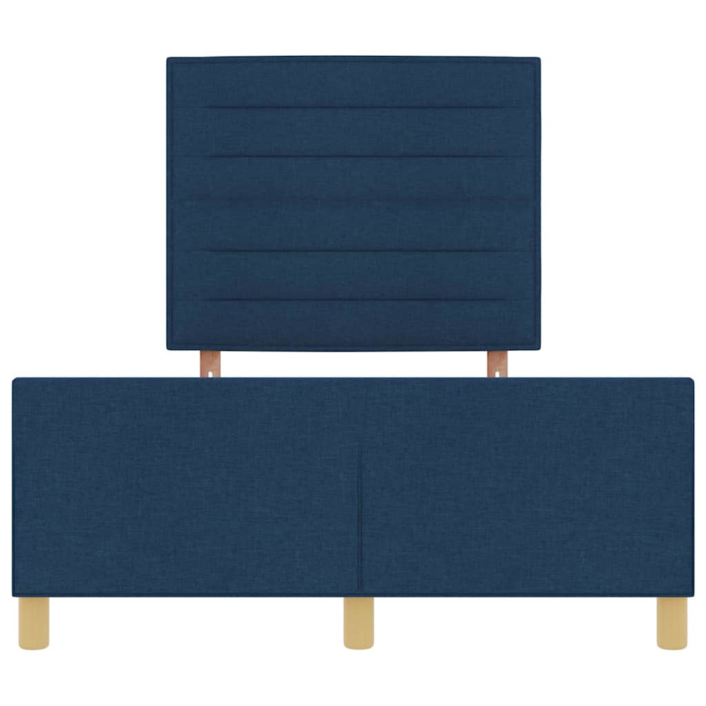 Struttura del letto con testiera Blu 140 x 190 cm Tessuto | homemem39