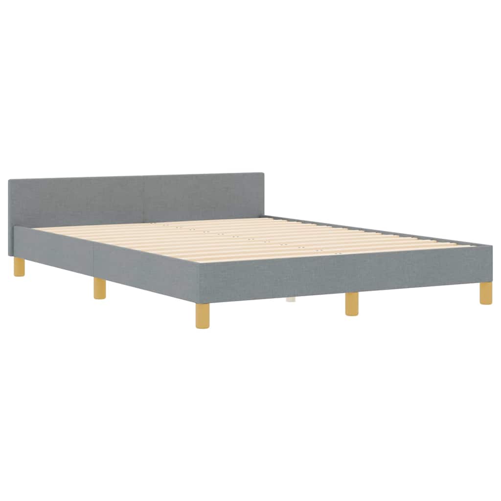 Struttura del letto Grigio chiaro 140 x 200 cm Tessuto | homemem39