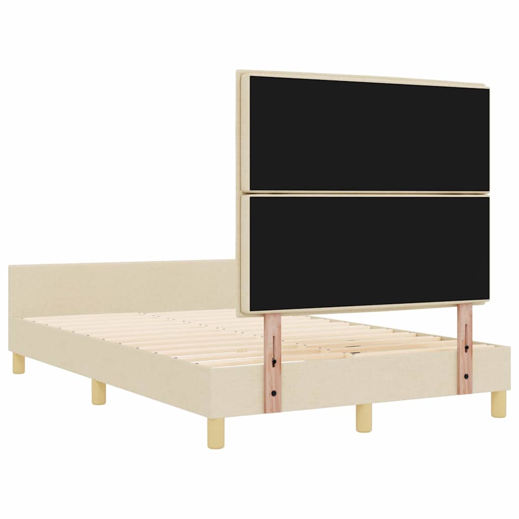 Struttura del letto con testiera Crema 140 x 200 cm Tessuto | homemem39