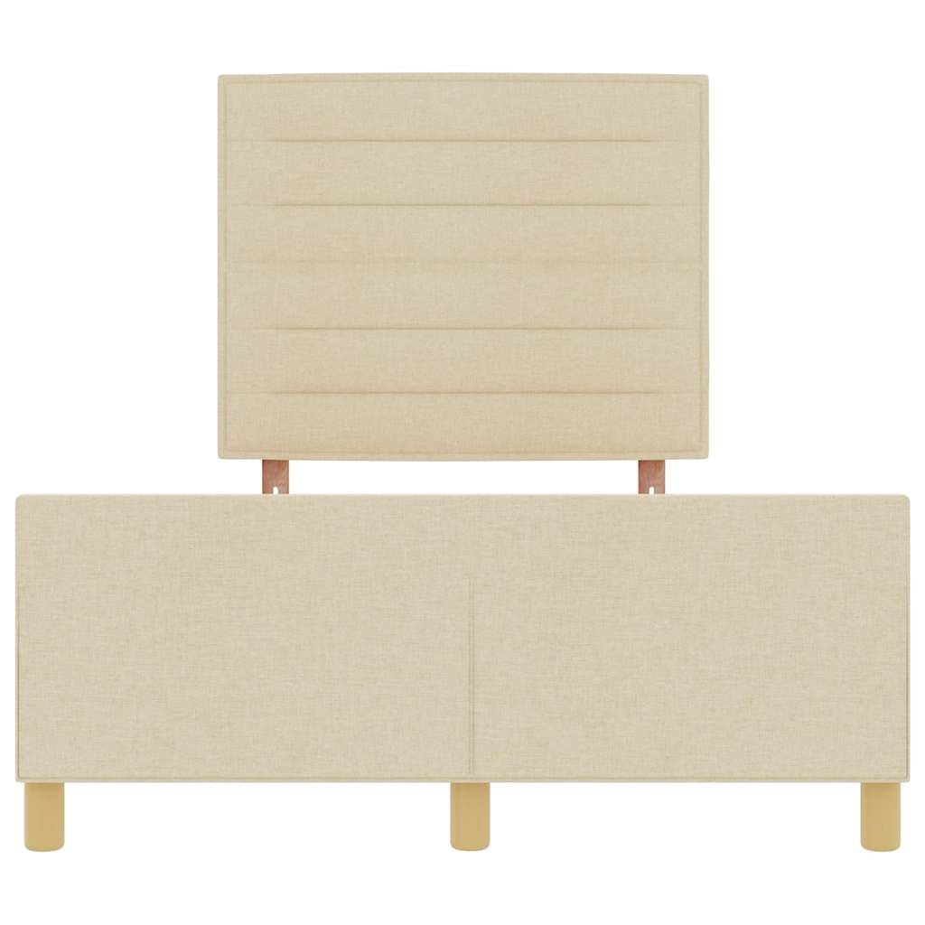 Struttura del letto con testiera Crema 140 x 200 cm Tessuto | homemem39