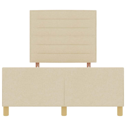 Struttura del letto con testiera Crema 140 x 200 cm Tessuto | homemem39