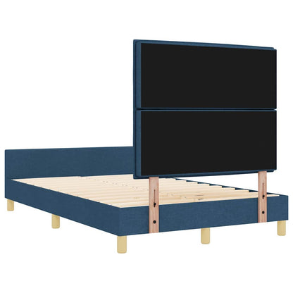 Struttura del letto con testiera Blu 140 x 200 cm Tessuto | homemem39