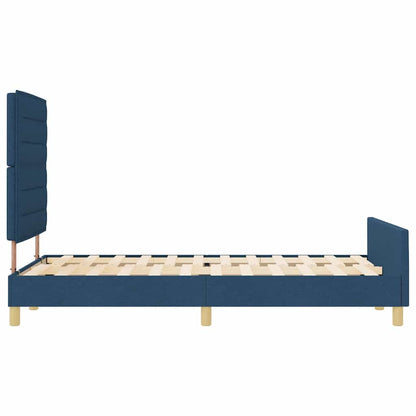 Struttura del letto con testiera Blu 140 x 200 cm Tessuto | homemem39