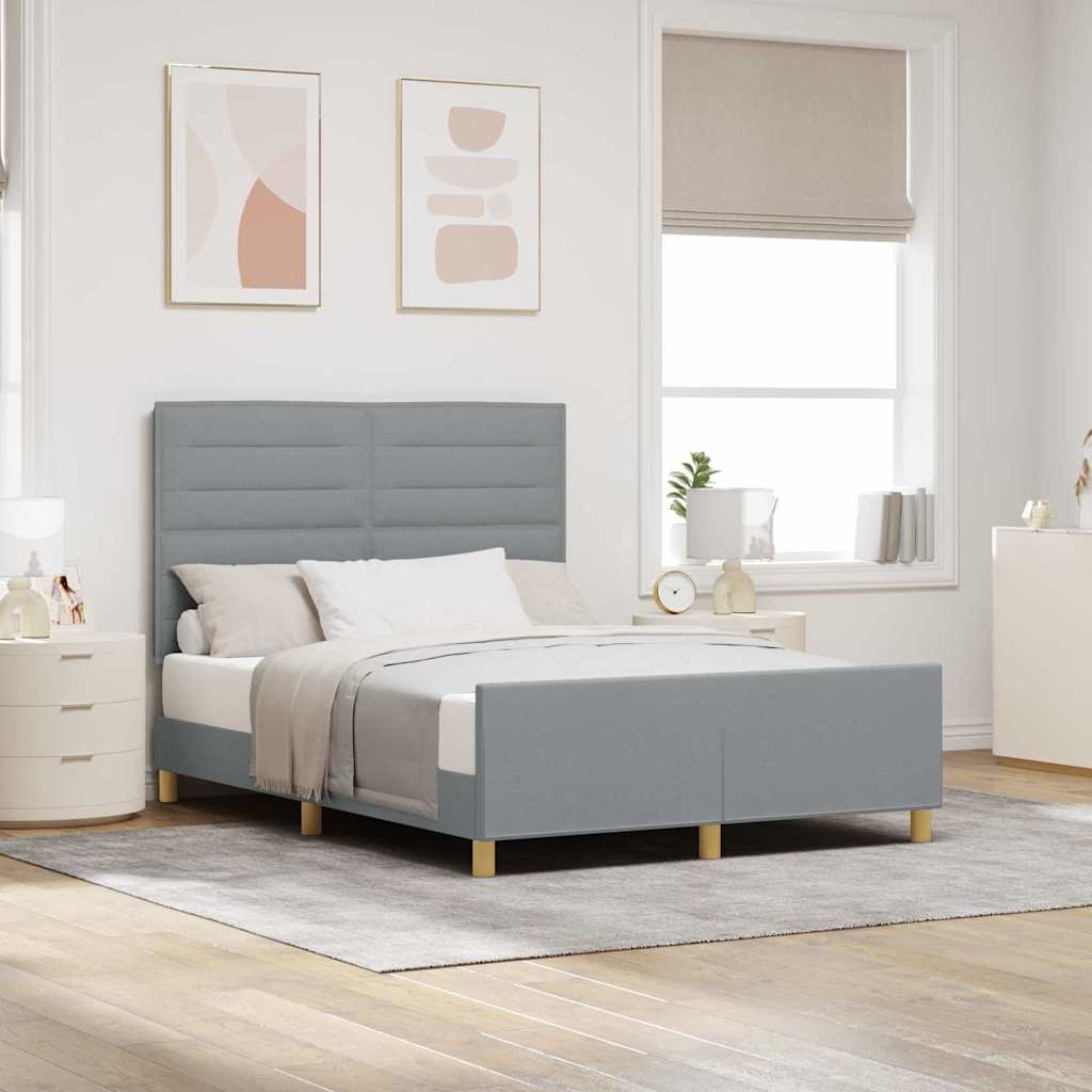 Struttura del letto Grigio chiaro 160 x 200 cm Tessuto | homemem39