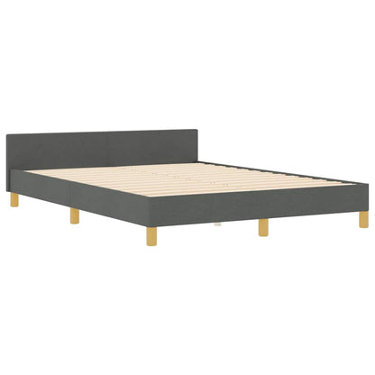 Struttura del letto Grigio scuro 160 x 200 cm Tessuto | homemem39