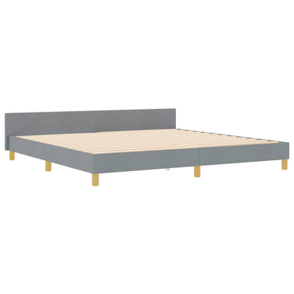 Struttura del letto Grigio chiaro 200 x 200 cm Tessuto | homemem39