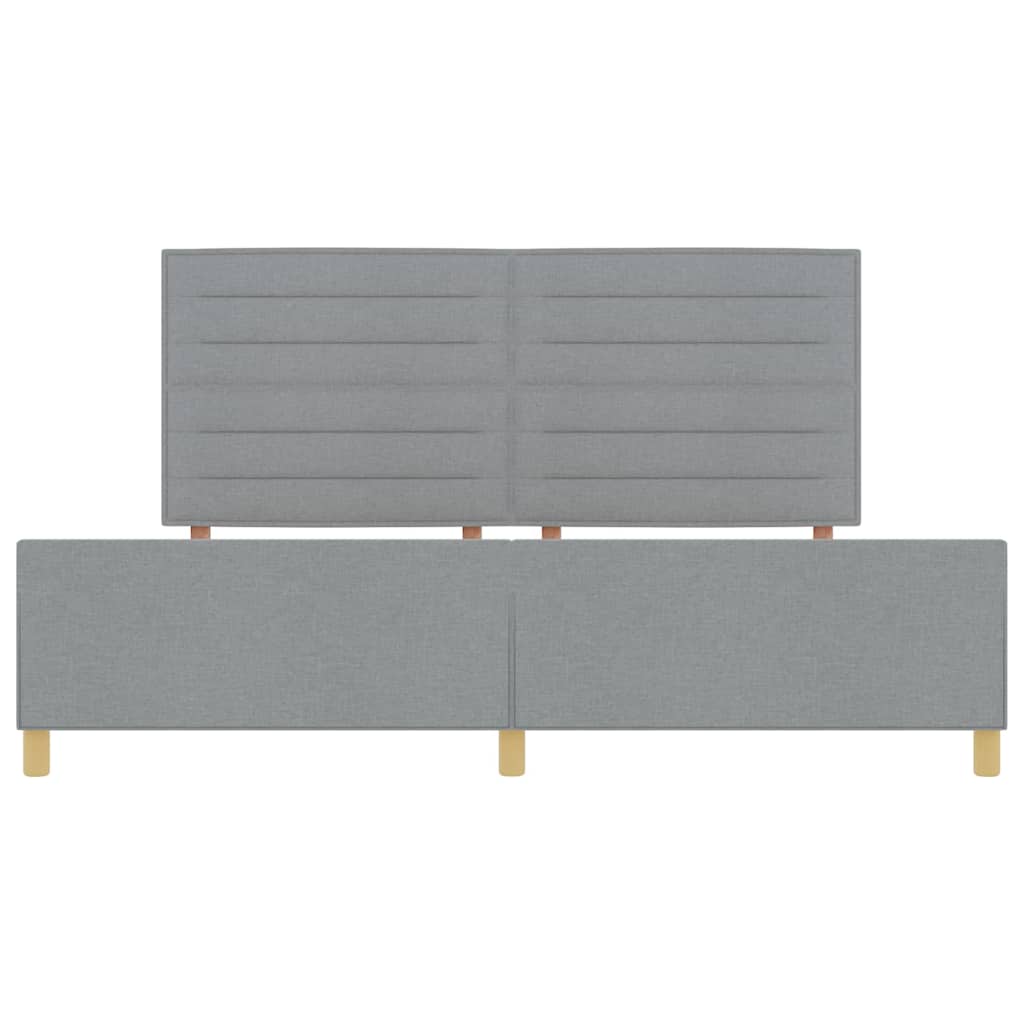 Struttura del letto Grigio chiaro 200 x 200 cm Tessuto | homemem39