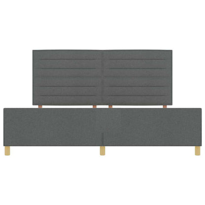 Struttura del letto Grigio scuro 200 x 200 cm Tessuto | homemem39