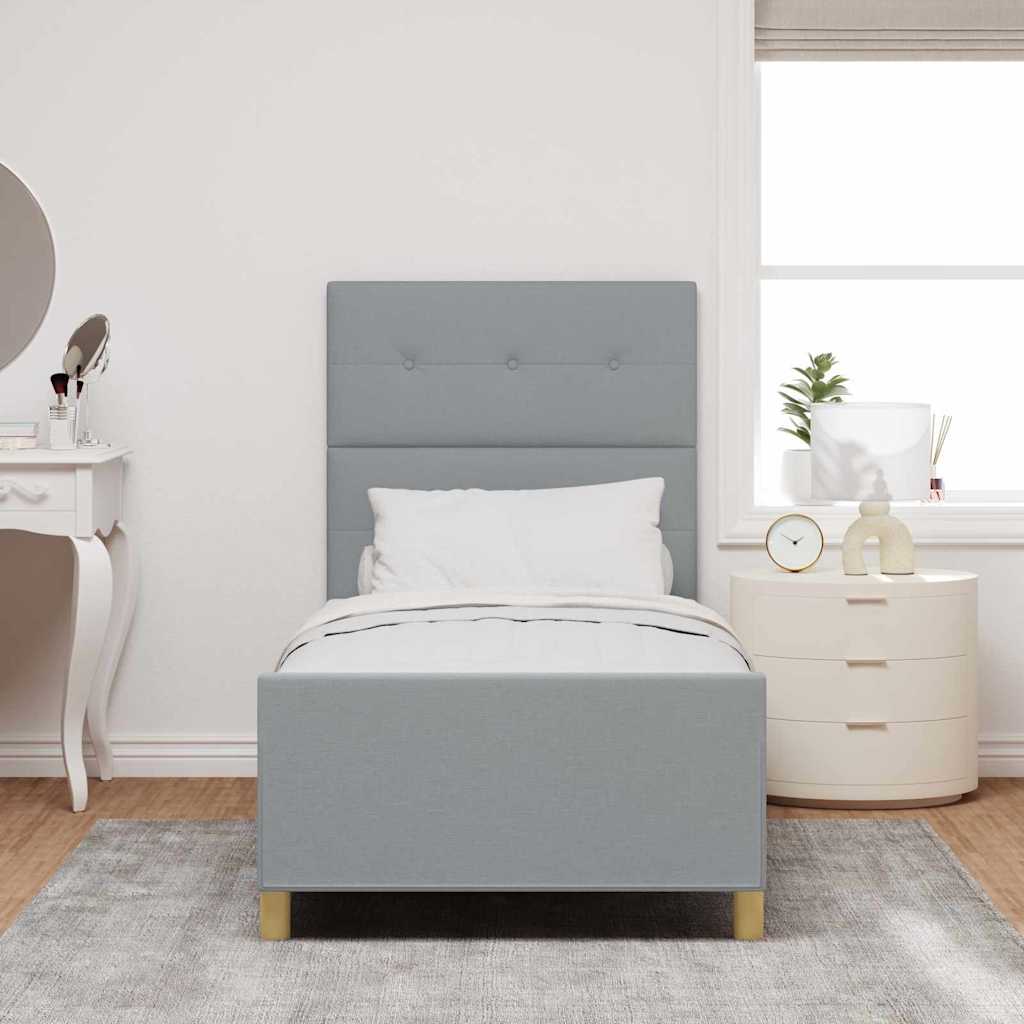Struttura del letto Grigio chiaro 80 x 200 cm Tessuto | homemem39