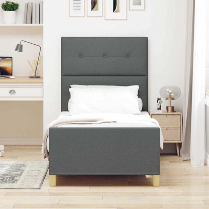 Struttura del letto Grigio scuro 80 x 200 cm Tessuto | homemem39