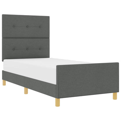 Struttura del letto Grigio scuro 80 x 200 cm Tessuto | homemem39
