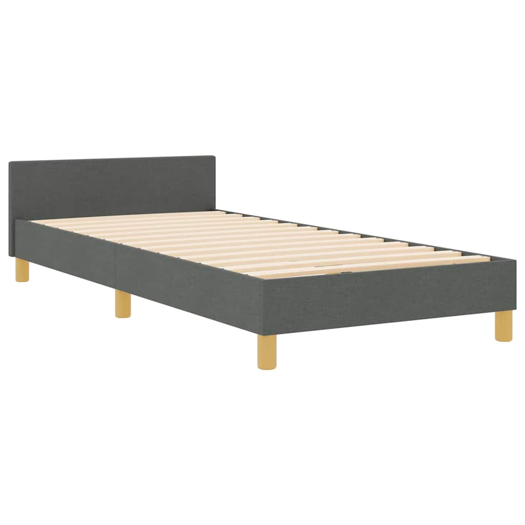 Struttura del letto Grigio scuro 80 x 200 cm Tessuto | homemem39