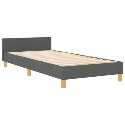 Struttura del letto Grigio scuro 80 x 200 cm Tessuto | homemem39