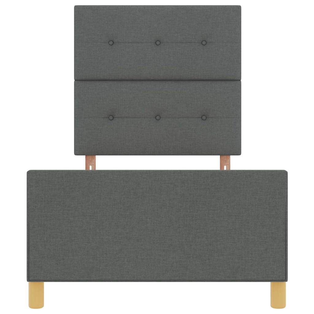 Struttura del letto Grigio scuro 80 x 200 cm Tessuto | homemem39