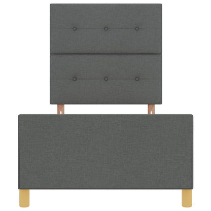 Struttura del letto Grigio scuro 80 x 200 cm Tessuto | homemem39