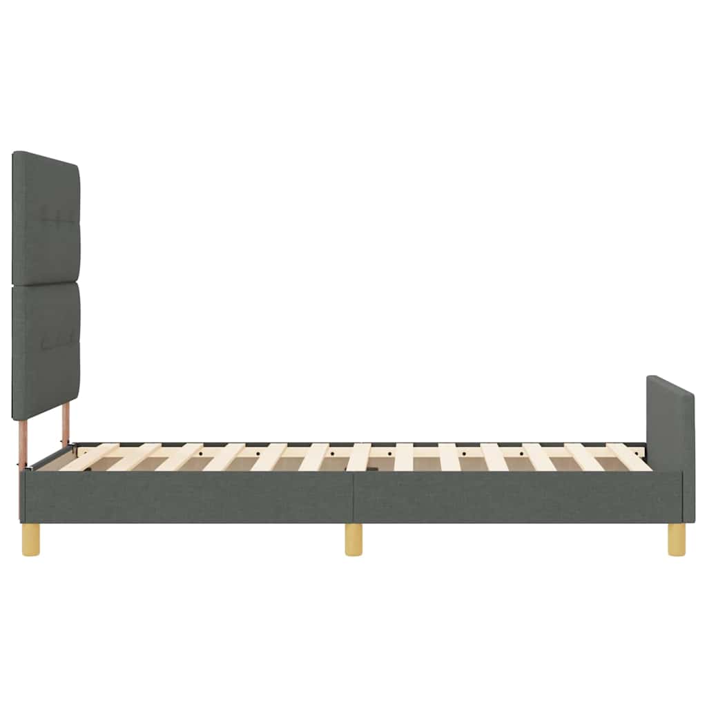 Struttura del letto Grigio scuro 80 x 200 cm Tessuto | homemem39