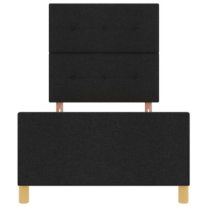 Struttura del letto con testiera Nero 80 x 200 cm Tessuto | homemem39