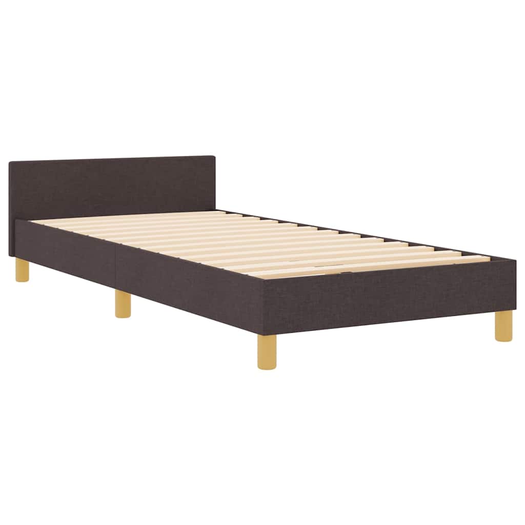 Struttura del letto Marrone scuro 80 x 200 cm Tessuto | homemem39