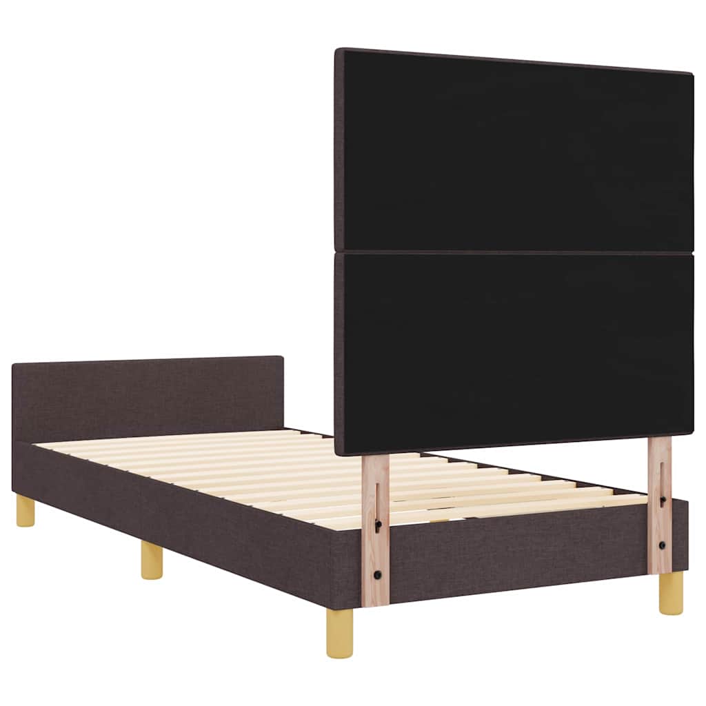 Struttura del letto Marrone scuro 80 x 200 cm Tessuto | homemem39